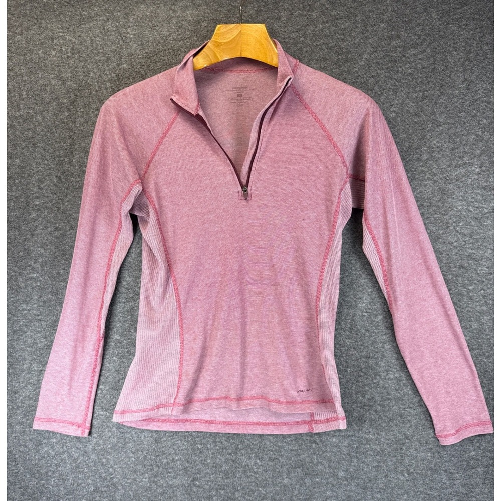 Vintage Patagonia Capilene Midweight Zip Neck Women M Rose Base Layer Top Fair